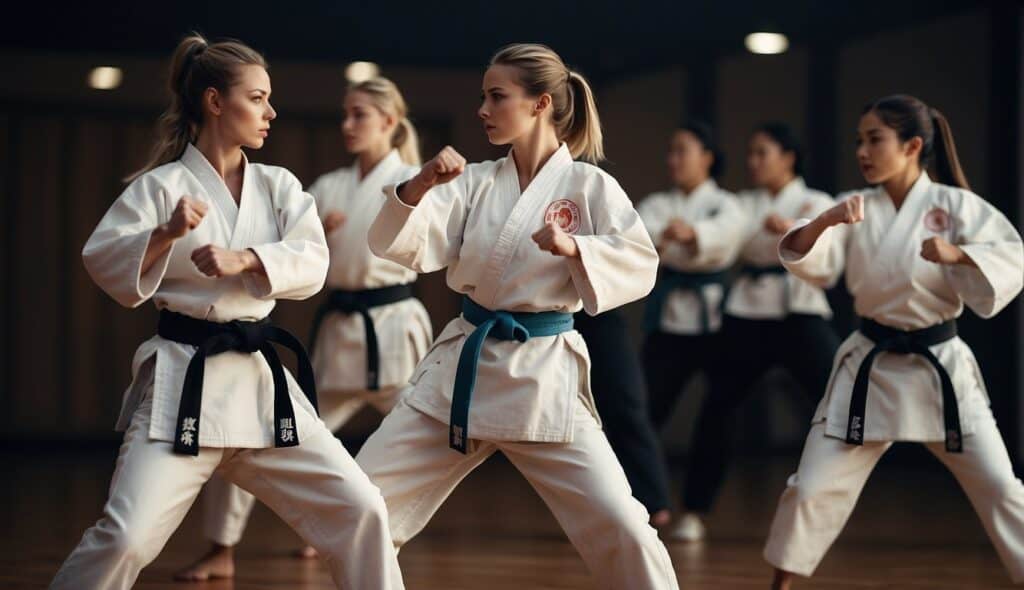 Women in karate, progressing through history. Evolution of female participation in the martial art